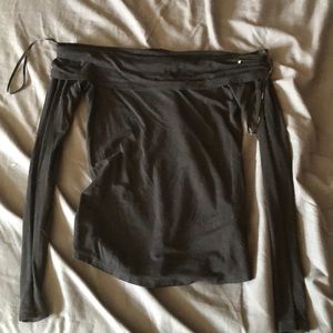 Black off the shoulder top